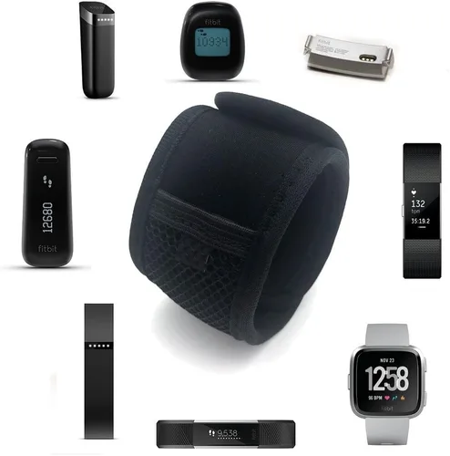 Vista 7 de Wanty Pulsera de brazo con hebilla ancha ajustable con bolsa de malla para Fitbit Inspire 3/Versa 4/Charge 3/Charge 6/Galaxy Fit3/FITVII/WHOOP 4.0