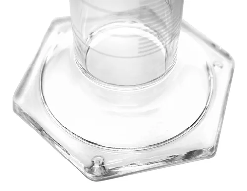 Vista 3 de Cilindro de medición, 0.3 fl oz - ASTM, tolerancia clase A ±0.0.3 fl oz - Collar protector, base hexagonal - Graduaciones blancas - Vidrio