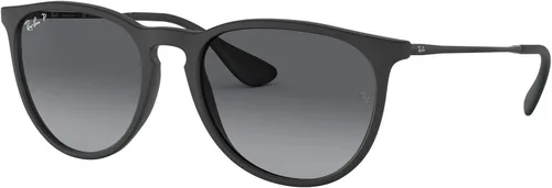 Vista 2 de Ray-Ban RB4171F Erika Low Bridge Fit Round Sunglasses Rubber BlackLight Grey Gradient Grey Polarized 54 mm