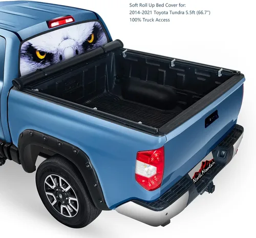 Vista 4 de North Mountain Cubierta enrollable suave para camioneta Toyota Tundra 2014-2021 de 5.5 pies, se adapta a Toyota Tundra 2014-2021 5.5 pies/caja