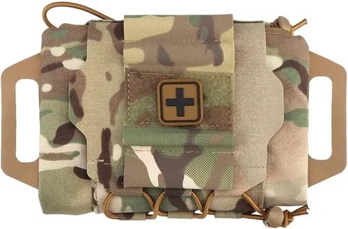 Vista 12 de SABADO Rapid/Quick Deploy First Aid Kit Pack Tactical IFAK Pouch Two-Piece System Med Roll Carrier Hypalon Handle Outdoor Sport Hunting Bag