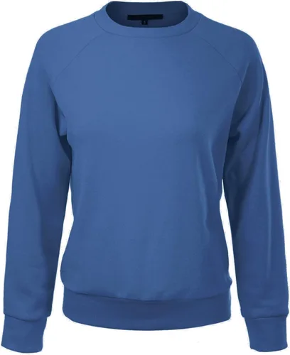 Vista 25 de MixMatchy Sudadera básica suave y cómoda de forro polar con cuello redondo para mujer