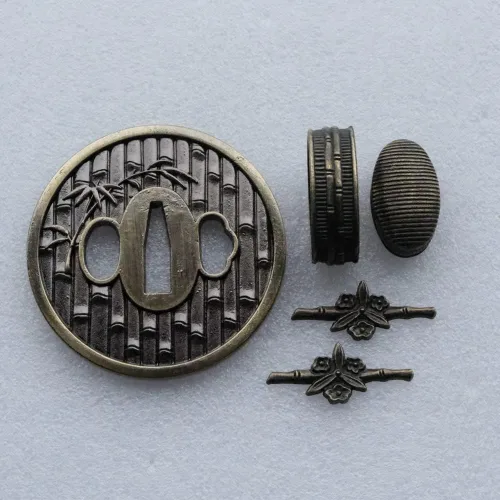 Vista 59 de Espada samurái japonesa KOSHIRAE – TSUBA FUCHI KASHIRA MENUKI 68-100