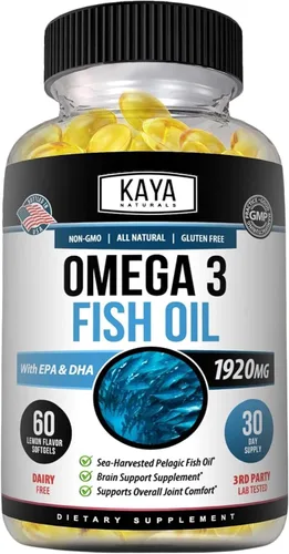 Vista 10 de Kaya Naturals Suplemento Omega 3 - Aceite de pescado Omega 3 hecho en la naturaleza, aceite de pescado pelágico 100% puro cosechado en el mar sin