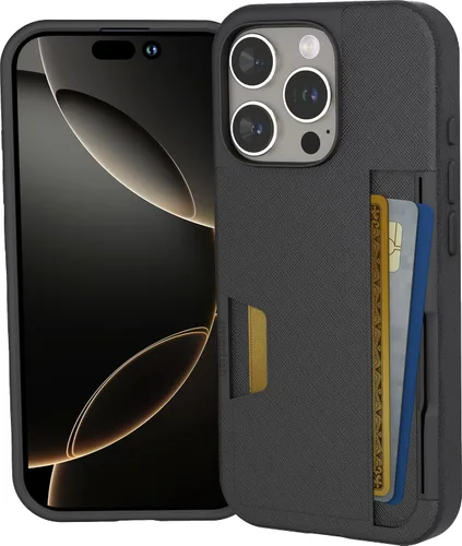 Vista 40 de Smartish Funda tipo cartera para iPhone 11 Pro - Wallet Slayer Vol. 2 [soporte protector delgado] tarjetero (seda) - Black Tie Affair