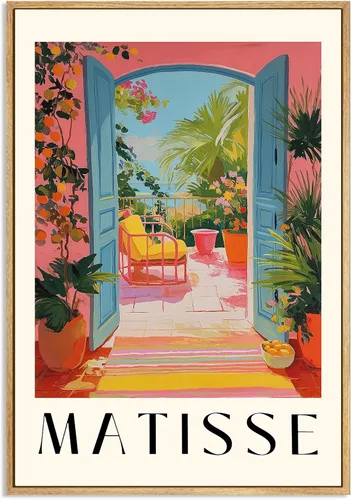 Vista 10 de Henri Matisse - Póster de pared con diseño de perro negro en la bañera, diseño vintage estético de animales, divertido arte de pared para baño