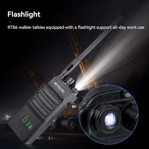 Vista 6 de Retevis RT86 - Radio de 2 vías de largo alcance con cargador de 6 vías para almacén, paquete de 6 High Power Strong Signal, Professional Walkie