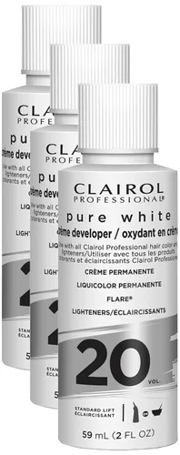 Vista 8 de Clairol Professional Pure White 20 Volume Hair Developers for Lightening & Gray Coverage