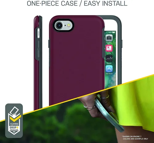 Vista 4 de OtterBox Symmetry Series - Funda delgada para iPhone SE 3ª generación (2022), iPhone SE 2ª (2020), iPhone 8 y iPhone 7 (no Plus), embalaje a granel