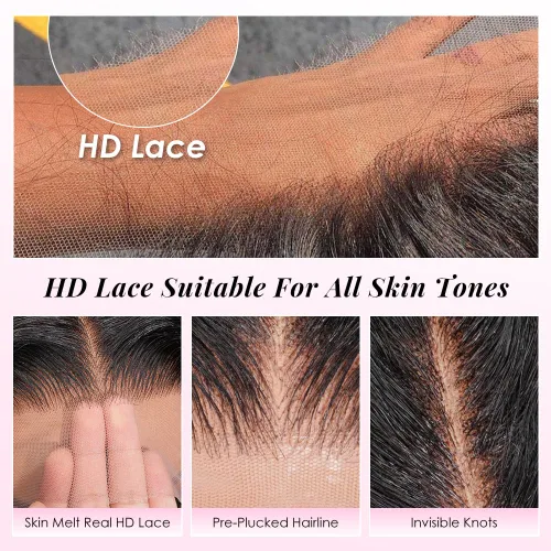 Vista 6 de CYNOSURE Pelucas de encaje frontal 13x4 de cabello humano prearrancado, densidad del 180%, brasileña rizada con encaje frontal, peluca con cabello