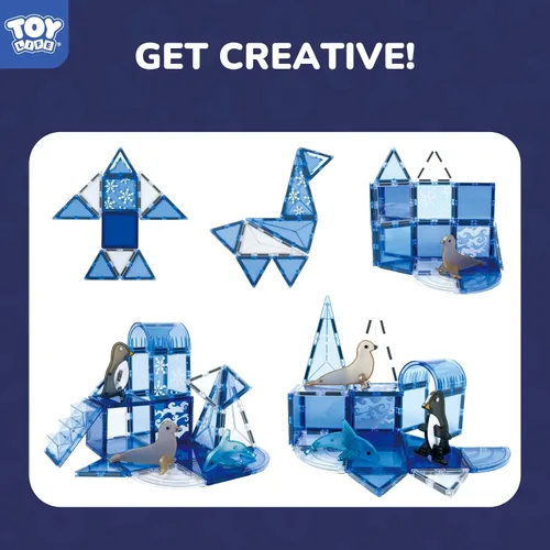 Vista 2 de TOY Life Azulejos Magnéticos para Niños de 4-8 Años, Juguetes Magnéticos para Niños Pequeños de 3+, Juguete de Construcción con Azulejos Magnéticos