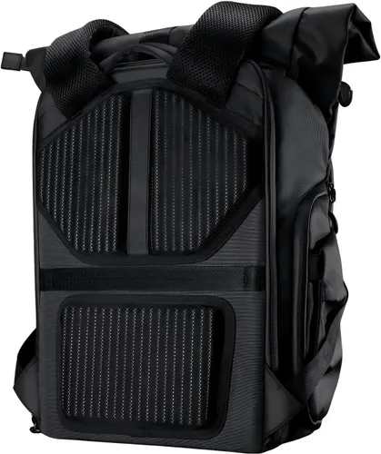 Vista 8 de K&F CONCEPT Mochila para cámara, bolsa para cámara con compartimento para laptop de 15.6 pulgadas, mochila expandible con bolsillo superior