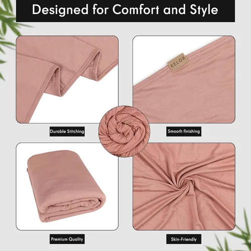 Vista 24 de K E L O R Luxury Cooling Travel Blanket - Stretchy, Lightweight Soft & Breathable Shawl Wraps for Women