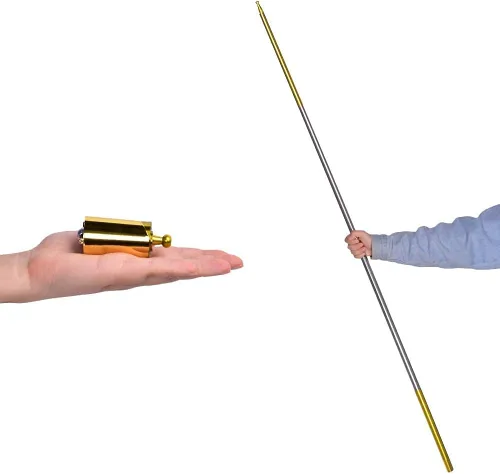 Vista 9 de SUMAG Magic Staff - Bastón de metal con video tutorial de enlace para magos profesionales, primer plano, trucos de magia de bolsillo, accesorios
