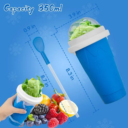 Vista 5 de Jairuty Vaso para hacer Slushie, vasos mágicos de congelación rápida para máquina casera de batido de leche y helados, vaso de doble capa para hacer