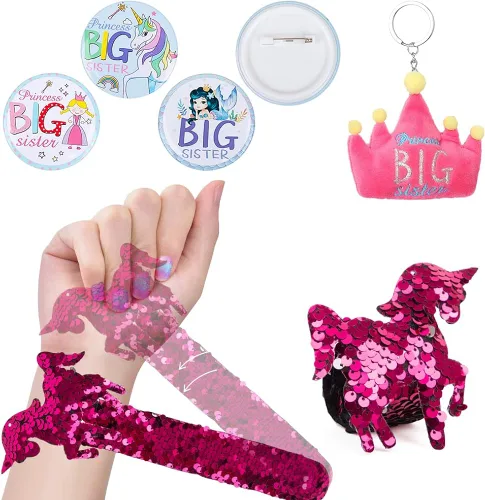 Vista 5 de foci cozi, Anuncio de bebé de hermano mayor, promovido a hermana mayor, regalos de unicornios para niñas