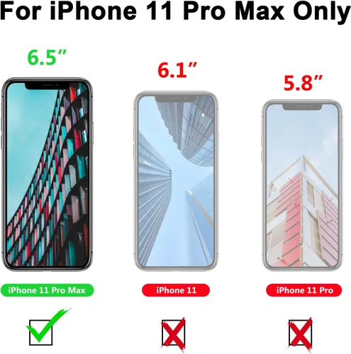 Vista 2 de JELE Funda para iPhone 11 Pro Max, funda de silicona a prueba de golpes compatible con iPhone 11 Pro Max, funda protectora de cuerpo completo Verde
