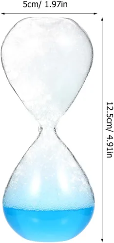 Vista 2 de YARNOW Temporizador decorativo de reloj de arena de burbujas de 5.5 pulgadas, adorno de vidrio de movimiento líquido para decoración de escritorio
