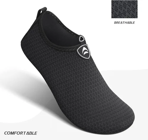 Vista 2 de SAYOLA - Zapatos acuáticos para natación, playa, piscina, yoga y surf, con secado rápido, sensación descalza y estilo calcetín (SB001)
