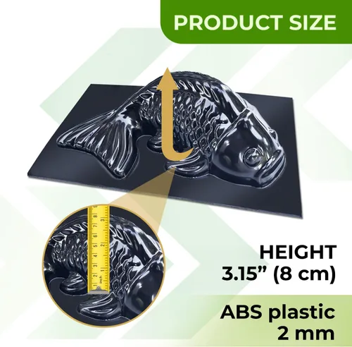 Vista 4 de Moldes de cemento para peces 3D, plástico ABS de 0.079 in, molde de hormigón a escala de pescado, decoración de piedra de pez, molde de plástico