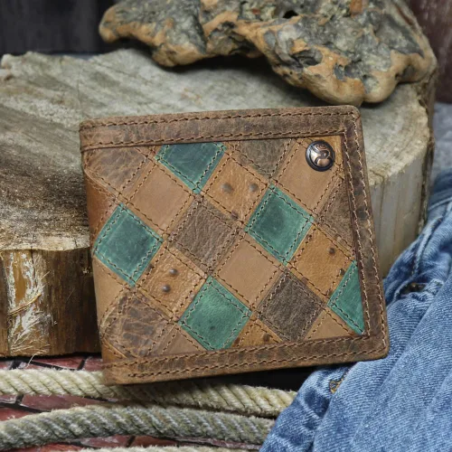 Vista 53 de HOOEY Cuero Bi-Fold Hombre, Hands-Up- Estampado Nómada, Talla única, 2812937