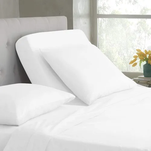 Vista 18 de Base de cama ajustable – Juego de sábanas de cabeza dividida superior tamaño Queen – Sábanas de 100% algodón egipcio sólido color azul aguamarina