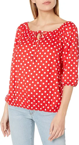 Vista 4 de Star Vixen Top campesino de talla grande con dobladillo elástico para mujer