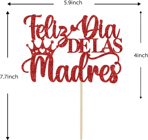 Vista 4 de Feliz Dia De Las Madres Decoración para tartas, Feliz Cumpleanos Mamá, Best Mom Ever, Feliz Dia Mama, Feliz Día de la Madre, Decoración para fiestas