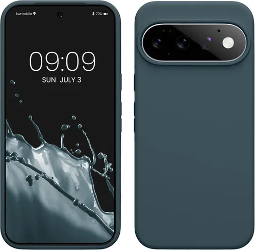 Vista 275 de kwmobile Funda Compatible con Google Pixel 6 - Funda de teléfono de silicona de TPU con acabado suave - Océano Profundo