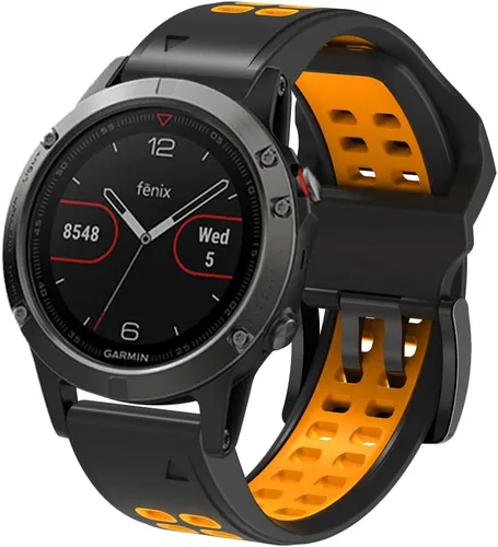 Vista 2 de REYDA Correa de silicona compatible con Garmin Fenix 8 Pro/8/E 1.850 in, 0.866 in, correa de reloj de ajuste rápido, suave, flexible, correa