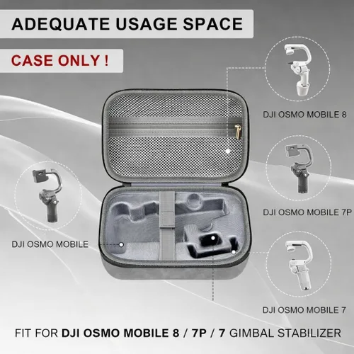 Vista 2 de ANKHOH Funda de cardán para DJI Osmo Mobile 8/7P/7, bolso de hombro de Gris