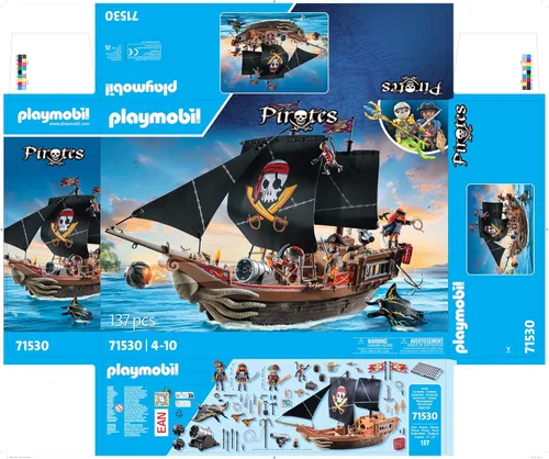 Vista 9 de Playmobil Piratas: Gran Barco Pirata