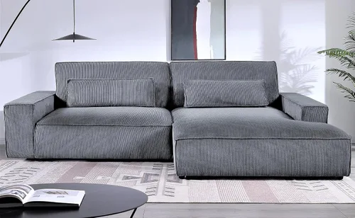 Vista 16 de Container Furniture Direct Luxe - Sofá modular de dos piezas de gran tamaño para sala de estar, sofá en forma de L con diván, tapizado con tela