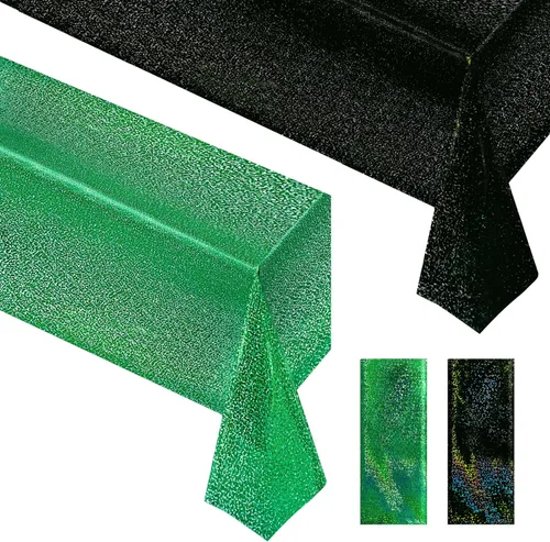 Vista 24 de Just Shimmer Mantel holográfico azul claro de 40" x 108" Decoración de fiesta rosa fuerte Día de San Valentín Fiesta de cumpleaños Decoración