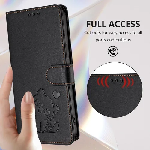Vista 6 de Funda compatible con Tecno Spark Go 1 / Go 1S / Spark Go 2025, compatible con Tecno Pop 9 4G Lanyard【Soporte para tarjetero, cartera con cierre