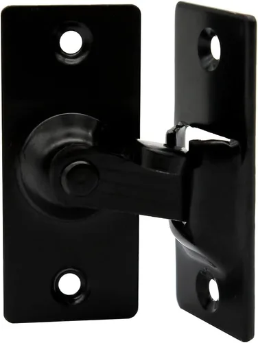 Vista 2 de Gabinetes de puerta de granero Cerraduras de privacidad Cerraduras pequeñas Cerraduras de valla de madera Cerraduras de puerta de granja (negro)