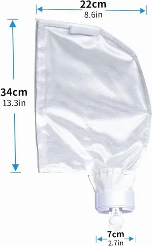 Vista 3 de Paquete de 2 piezas de malla de nailon de 280 bolsas de repuesto para Polaris 280, 480 limpiador de piscinas multiusos bolsa K13 K16