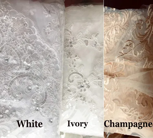 Vista 3 de Fenghuavip - Velos de boda de 5 metros con encaje floral para novia con peine