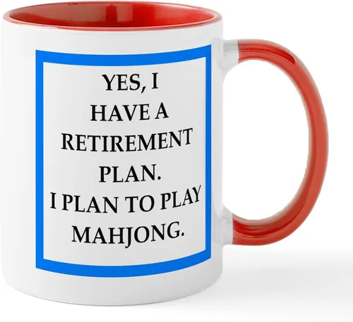 Vista 55 de CafePress Mahjong Mugs - Taza de café de cerámica de 11 oz (11.0 fl oz)