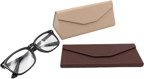 Vista 147 de Real Sic Funda para lentes de sol para hombres y mujeres, soporte magnético plegable para lentes de sol, inspirado en el color sólido