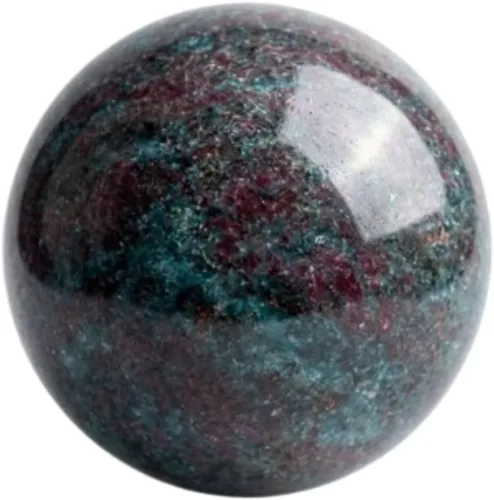 Vista 40 de Bola esférica de cristal de amatista natural Jet de 50 a 2.165 in Piedra curativa para energía positiva, meditación, reiki, equilibrio de chakras