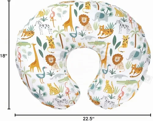 Vista 7 de Boppy - Funda de almohada de lactancia, vida silvestre colorida, mezcla de algodón, se adapta al soporte original para lactancia, alimentación