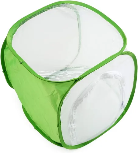 Vista 6 de RESTCLOUD - Jaula de insectos profesional con diseño de mariposas, parte inferior de poliéster para una limpieza más fácil
