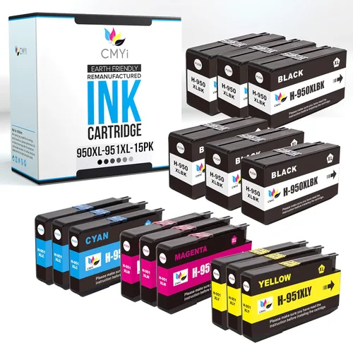 Vista 13 de 950XL - Cartucho de tinta de repuesto negro para HP Officejet Pro 251dw, 276dw MFP, 8100 - N811a, 8600, 8600 Plus, 8600 Premium, 8610, 8615, 8616