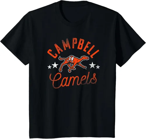 Vista 4 de Camiseta Campbell University Fighting Camels Logo, Negro