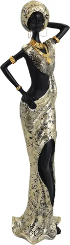 Vista 11 de Lescafita Estatua de dama africana con tótem tribal africano para boda, iglesia, decoración de festivales, estatua femenina decorativa africana