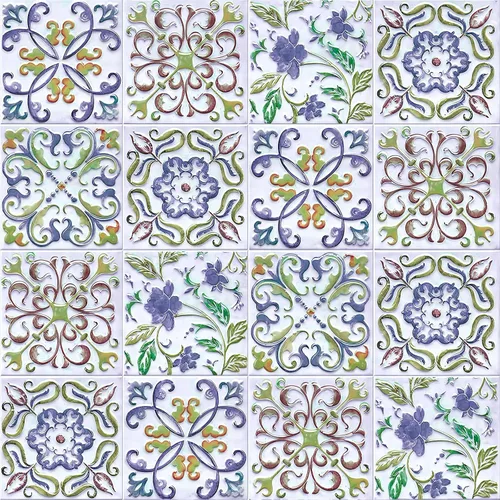 Vista 10 de Wudnaye Papel tapiz bohemio para despegar y pegar, papel de contacto de azulejos de imitación de 17 x 118 pulgadas, patrón de azulejos, extraíble
