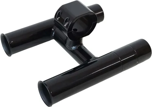 Vista 9 de Soporte para caña de pescar T-Top Twin Aluminio con abrazadera de 1-1/2 ", 1-7/8 ", 2 pulgadas horizontal o vertical torre de pesca/poste