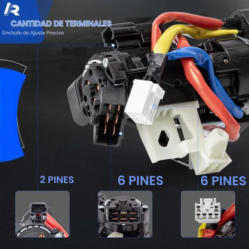 Vista 9 de Ensemble de interruptor de cerradura de encendido 81900-3SA00 con llaves compatible con Hyundai Sonata 2011-2014, cilindro de cerradura de encendido