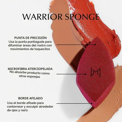 Vista 2 de NATASHA MOOR Licuadora de maquillaje "Warrior" - Microfibra aterciopelada